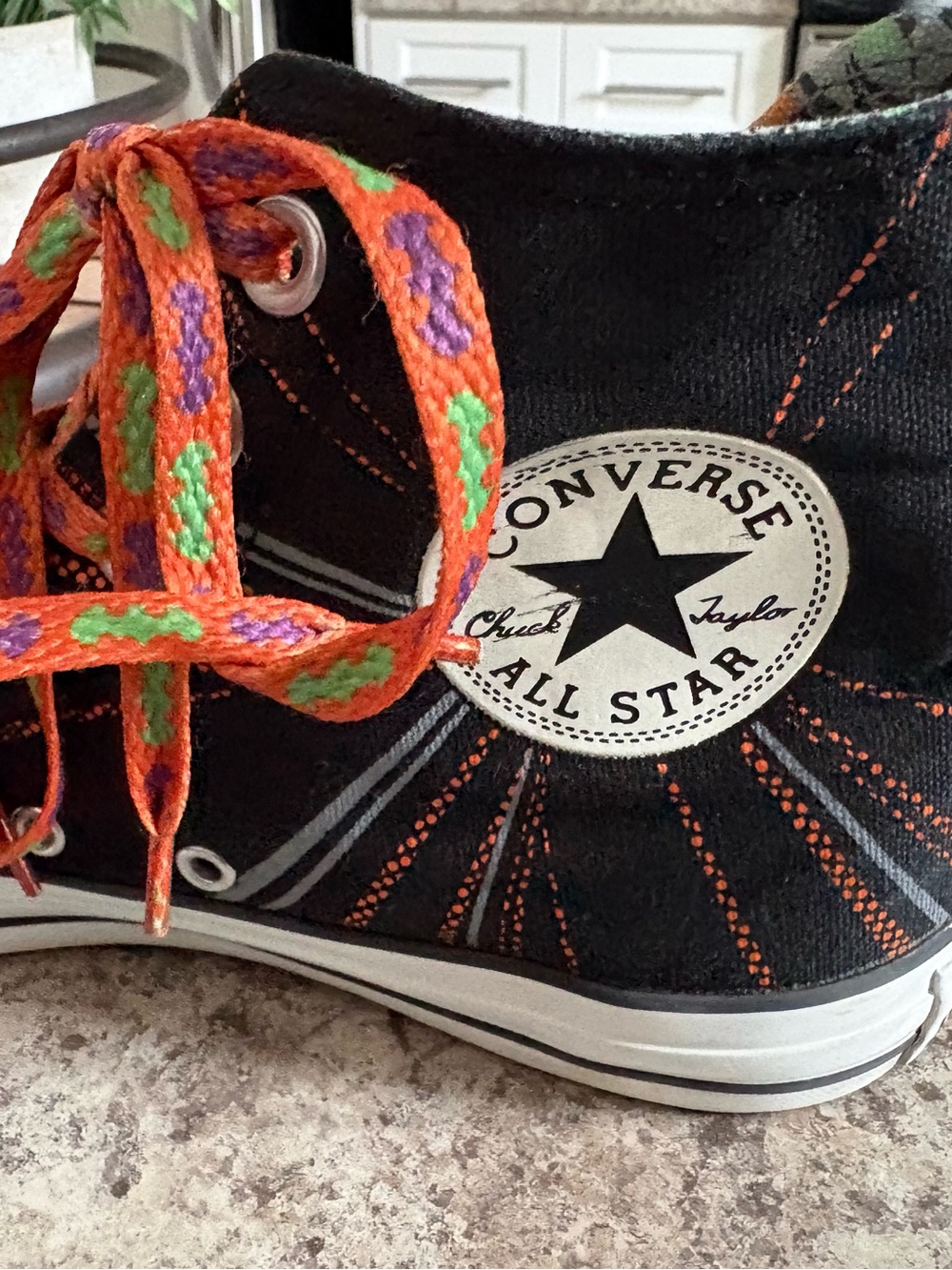 The Joker Graphic High-Top Sneakers - Black, Purple, Orange, Green - Picture 5 of 16